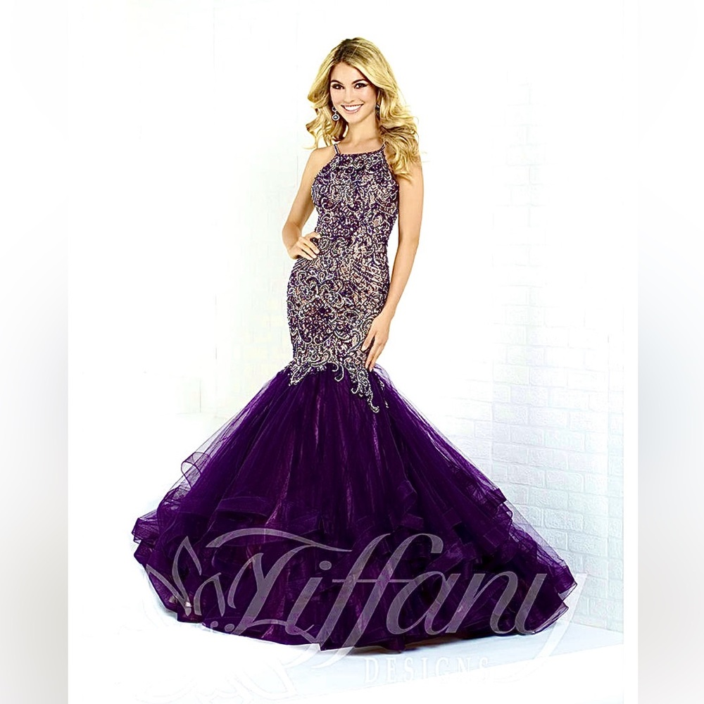Plum Tiffany, mermaid dress